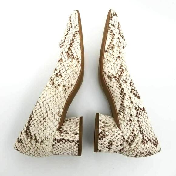 Franco Sarto Womens Global Faux Leather Snake Print Low Heels Shoes Size 7.5 M - Picture 11 of 12